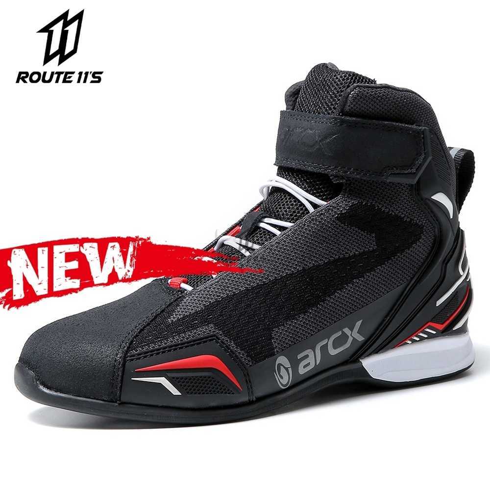 

ARCX Motorcycle Boots Botas Moto Men Motor Motocross Shoes Motorbike Biker Chopper Cruiser Touring Ankle Shoes With Tuning Knob