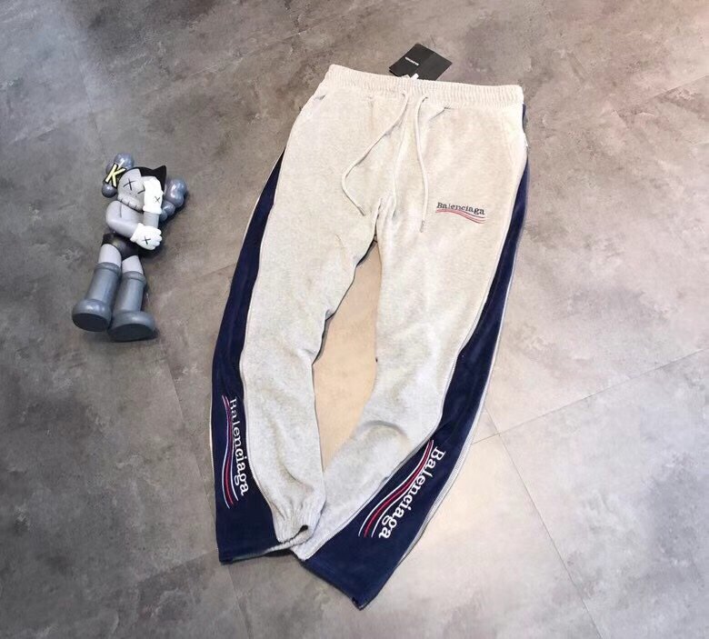 

22fw B Newborn Trousers Outdoor Sportswear Loose Track Pants joggers side letters Casual Elastic Waist Sweatpant Street Drawstring Pant, Black