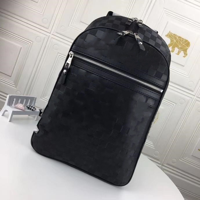 

YY Fashion Genuine Leather Embossing Black Shoulder Backpack Handbag School Bag Computer Backpacks For Women Men Crossbody Schoolbag Luggage travel bags, Choose the number you like