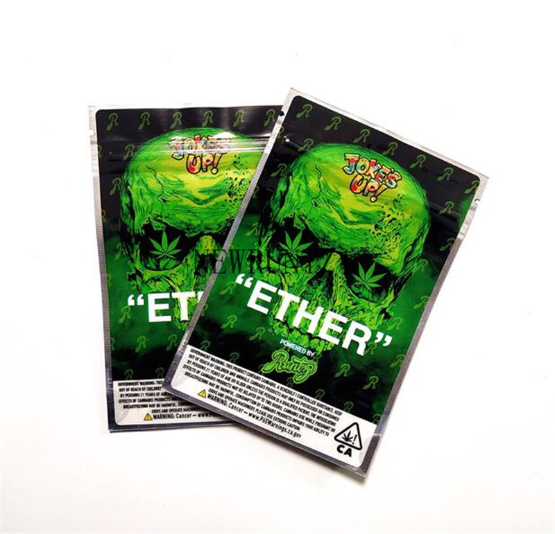 

HAWAIIAN Runtz Peanut Butter Breath Smell Proof Mylar Bags ETHER GUSHERS Gasolina Runtz Stand UpPackaging Bags For