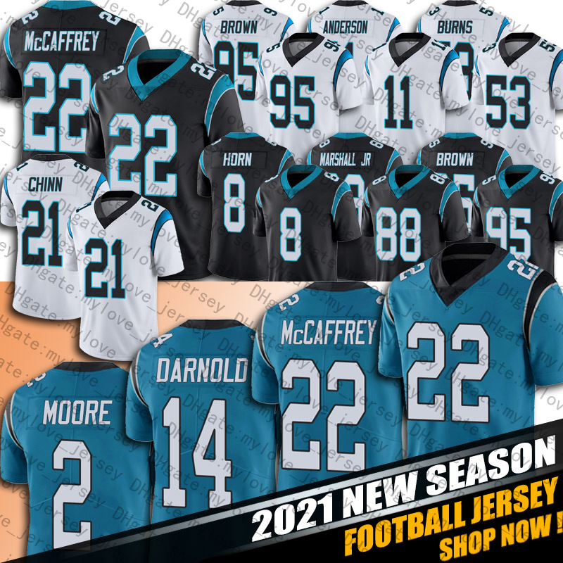 

Panther 22 Christian McCaffrey 14 Sam Darnold Jersey Carolinas DJ Moore Jeremy Chinn Football Jerseys Jaycee Horn Derrick Brown Terrace Marshall Jr, Man custom jersey (hb)