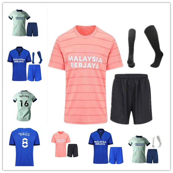 

2021 2022 Cardiff soccer jerseys city home away Moore 21 22 camisetas de fútbol Morrison Ralls Murphy Hoilett Leandro Bacuna Marlon Pack full set kid kits shirt, 11