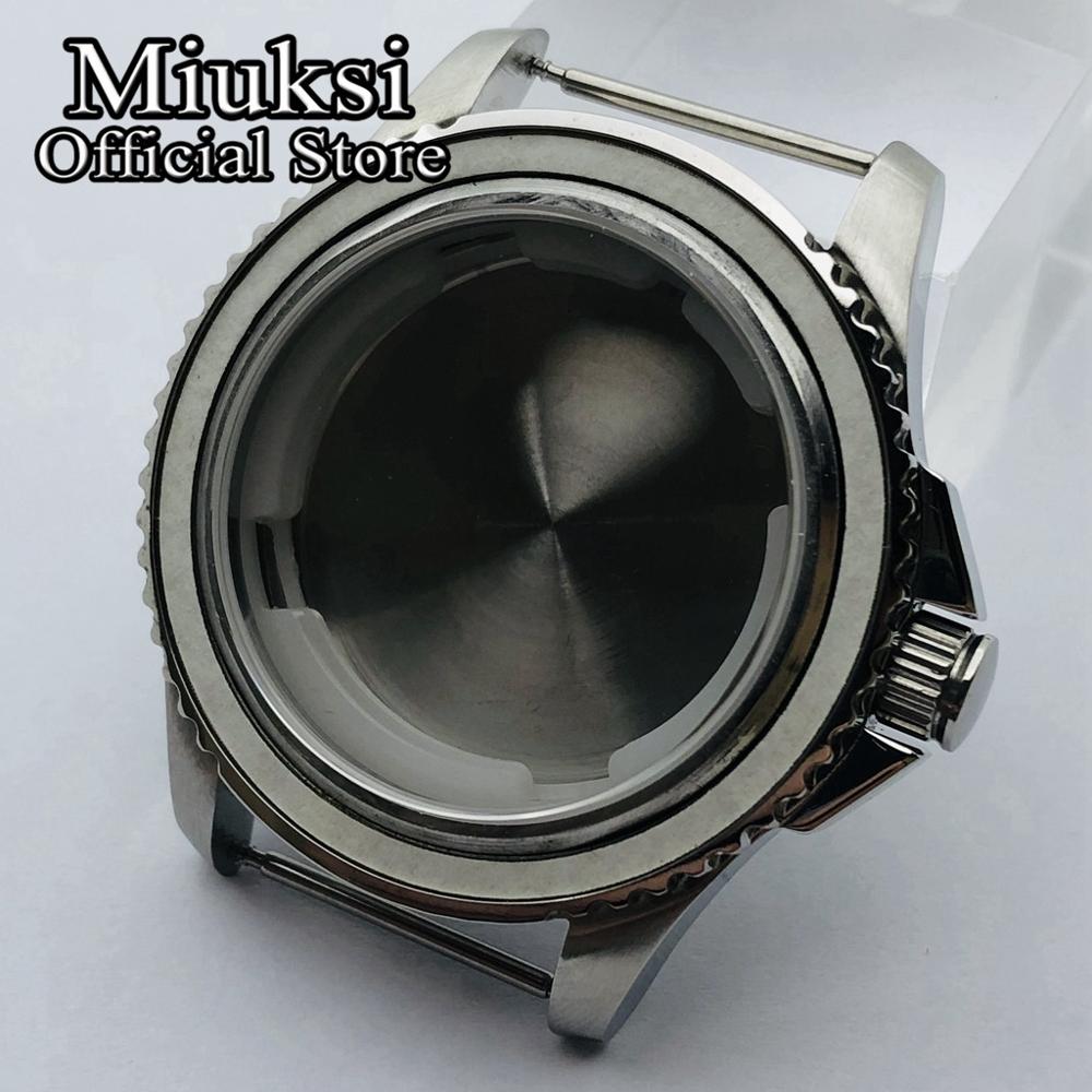 

40mm silver sterile case sapphire glass fit ETA 2836 Miyota 8205 8215 821A Mingzhu DG2813 3804 Seagull 1612 movement