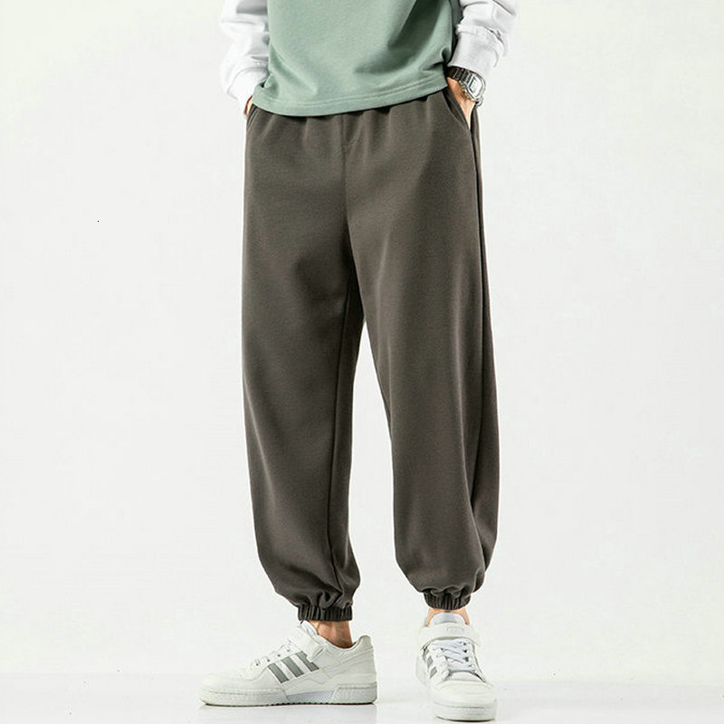 

New Casual Men's Sweat Pants Runners Hare Clothing Plus Size Fashion Bottoms 2021 Streetwear 3std, Khaki.