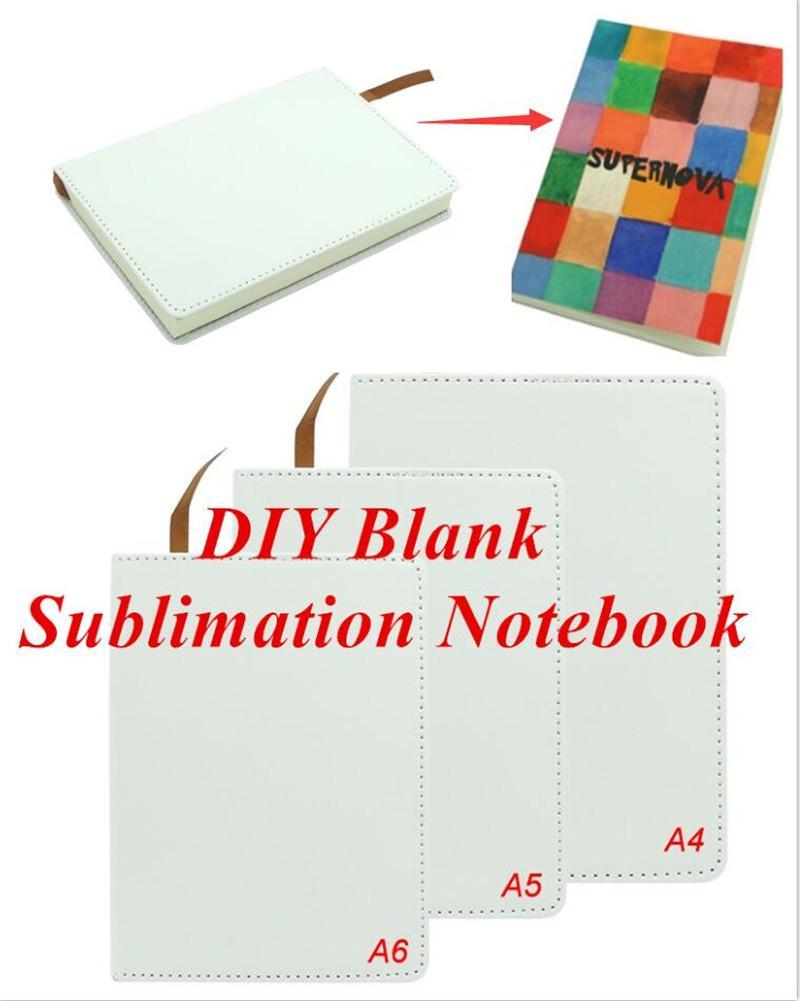 

Blank Sublimation Notebook A4/A5/A6 Sublimation PU-Leather Cover Soft Surface Notebook Hot transfer Printing Blank consumables DIY Gifts