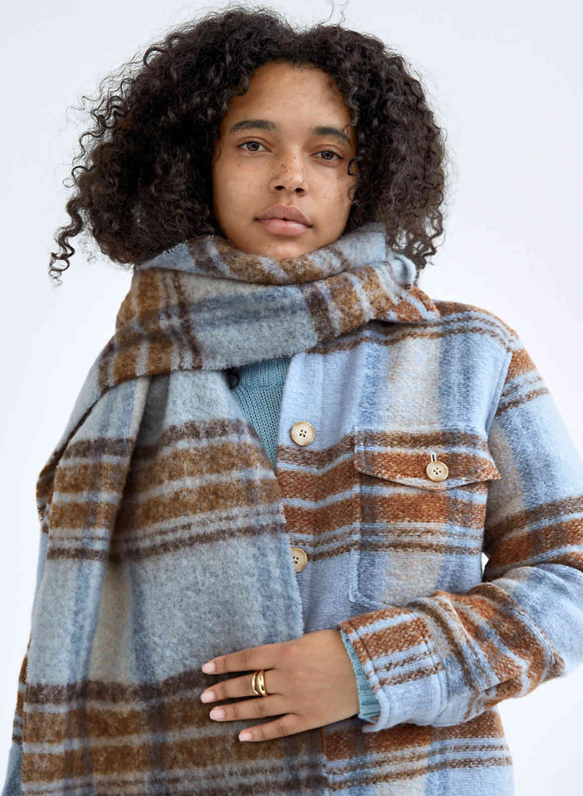

Acne Flat Aritzia 94240 Wilfred Free Ganna Scarf Plaid Scarfxwl Jun
