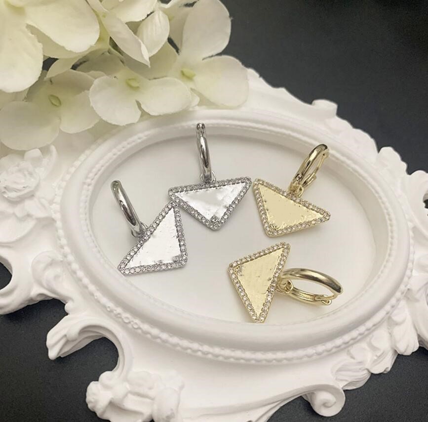 

2021 Alphabetic Triangle Pendant & Chandelier Simple Atmospheric Micro Inset Zircon Detachable Personalized Earrings for Women High Quality Fast Delivery