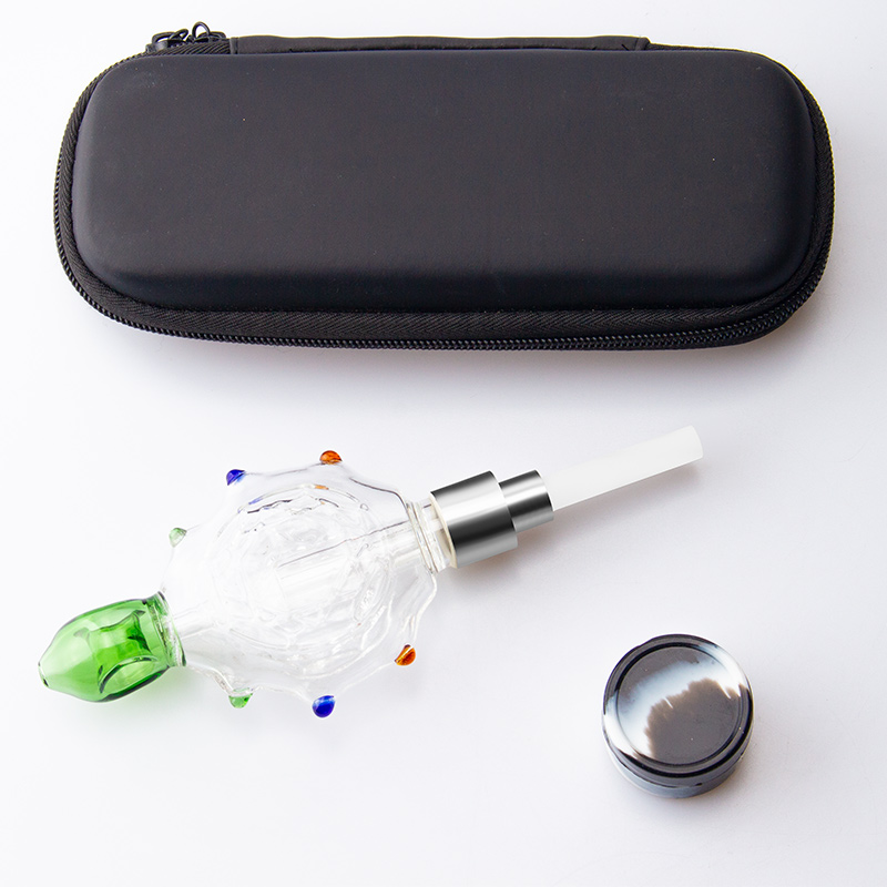 Glassvape168 CSYC NC031 Hookah Turtle Shape Dab Rig Bong 510 Titanium Quartz Ceramic Nail Glass Water Pipe Dabber Tool Silicon Jar Portable Case-image-411343423