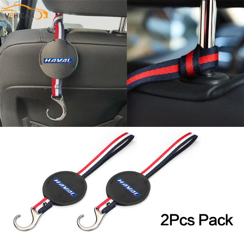 

Car Organizer VEHICAR 2PCS Hooks Seat Headrest Hook Hanger Handbag Coats Grocery Bags For HAVAL Auto Accessories