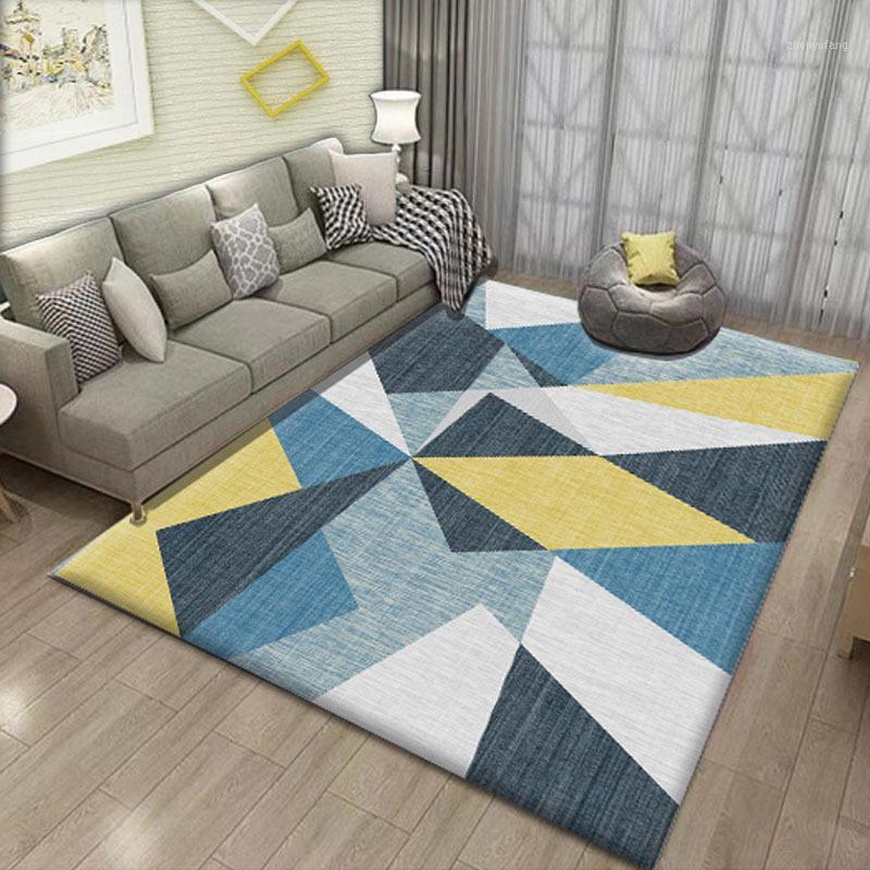 

Carpets Print Geometric Carpet Rug Modern Soft For Living Room Multiple Sizes Non-Slip Antifouling Bedroom Blanket Mat