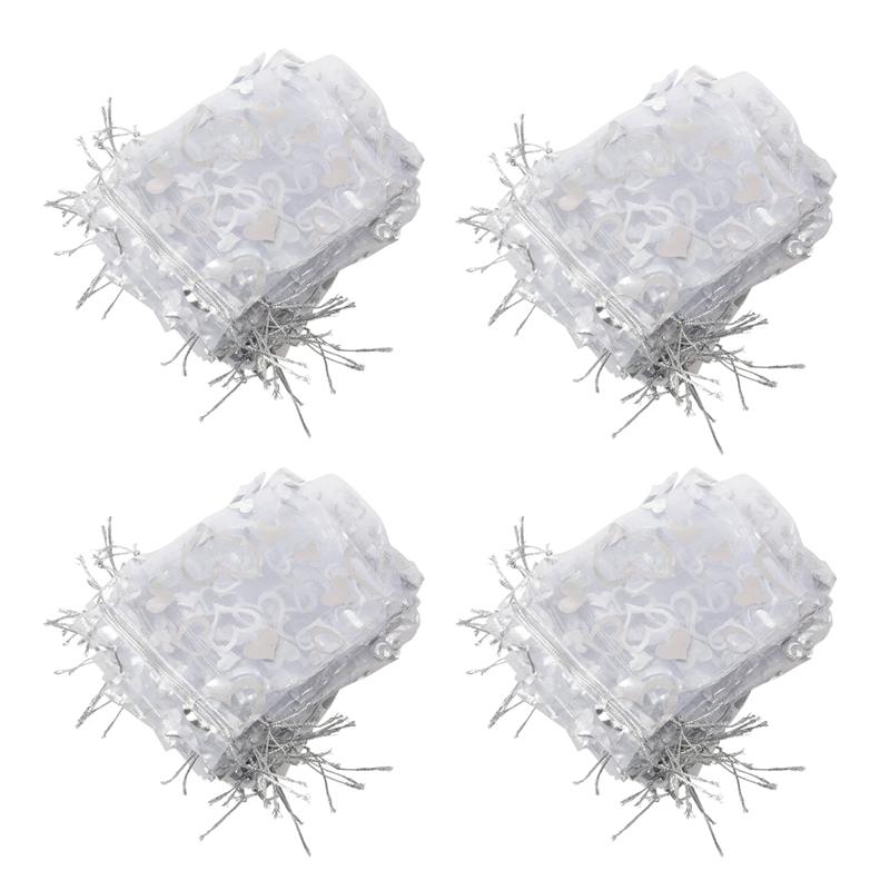 

Jewelry Pouches, Bags 100X Silver Organza Wedding Favor Gift Bag Pouch 12X10cm, Pink;blue