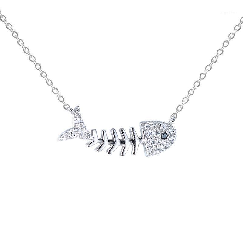 

Sterling Silver Necklace Niche Fish Bone Jewelry Gift Necklaces Chains