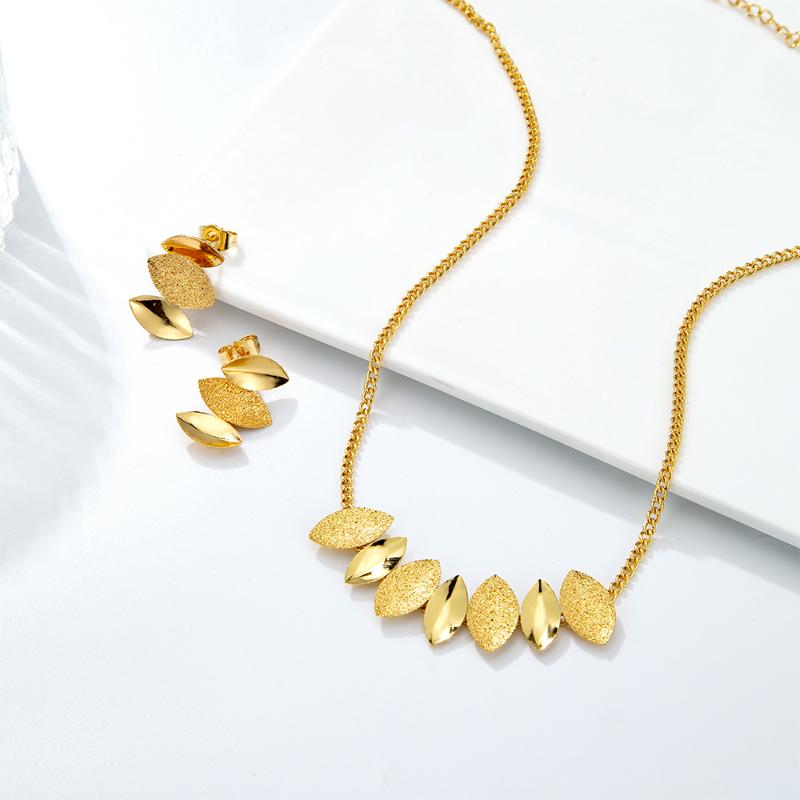 

Earrings & Necklace 2022 Fashion Jewelry Sets For Women Luxury Elegant Gold Color Necklaces With Zircon Christmas Valentine's Day Gifts, Silver