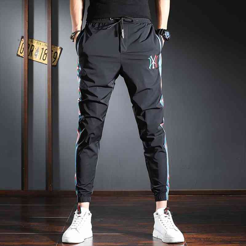 

side stripe joggers sport women pant summer fashion black slim fit trousers
