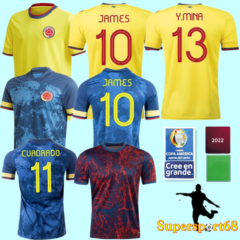 

colombia 2021 Duván Zapata soccer jersey 21 22 Davinson Sánchez JAMES copa america football shirt FALCAO Mina Camiseta de futbol maillot PLAYER VERSION