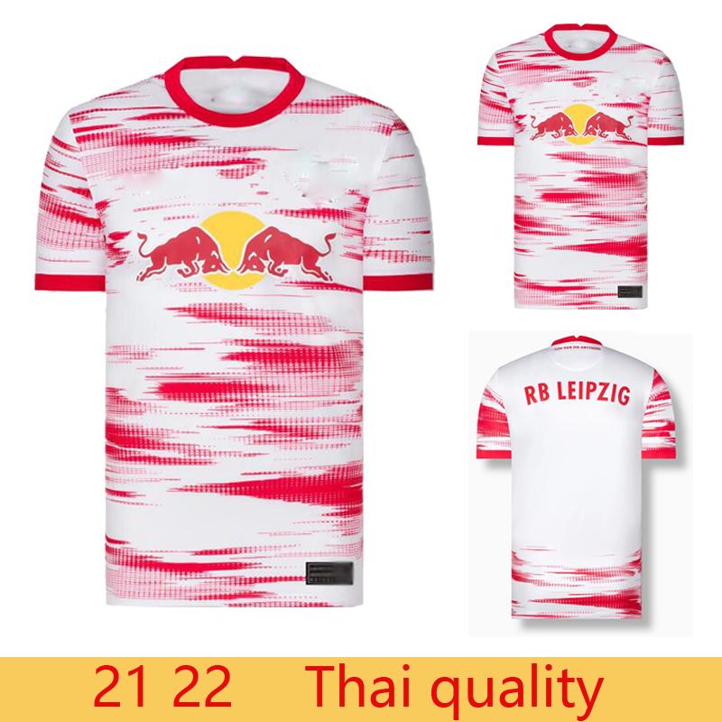 

21 22 Fan Leipziges Soccer Jersey home red away blue SZOBOSZLAI HEE-CHAN RBL football jerseys KONATE SABITZER KLUIVERT POULSEN HALSTENBERG Men