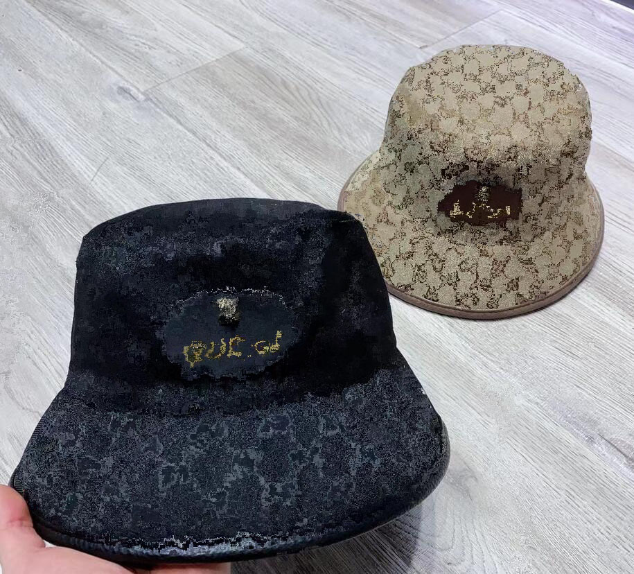 

2colors Lion Womens Letters Bucket Hat Brand Designer Outdoor Wide Brim Hats Fedora Sunscreen Fishing Fisherman Hunting Cap Men Basin Chapeau Sun Prevent Caps, Black