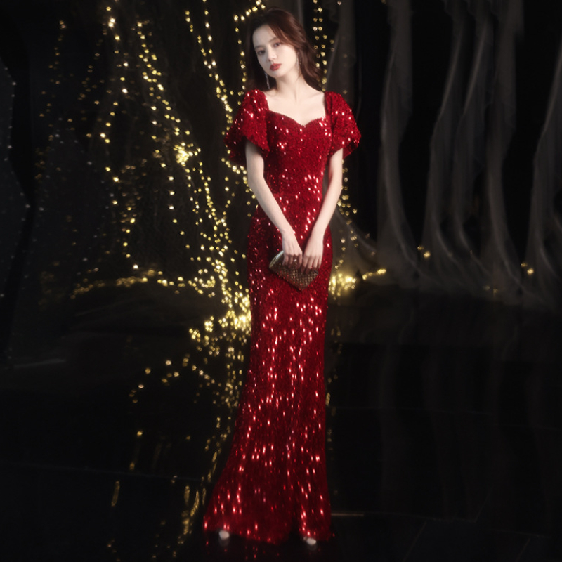 Robes de soirée à paillettes africaines plus taille hors épaule princesse sirène robes de bal 2020 tapis rouge long robe de soirée