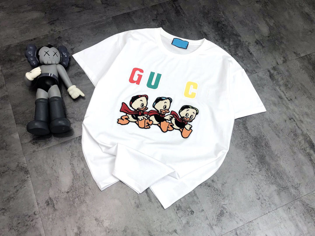 

2021 designer new high-end custom cotton T-shirt fashion all-match men and women with the same style1242, White