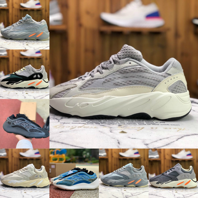 

2021 New Kanye West 700V3 Mens Sneakers Running Shoes V2 Solid Grey Static Utility Black Wave Runner MNVN Orange Bone Womens Sports Shoes F6, Y2017