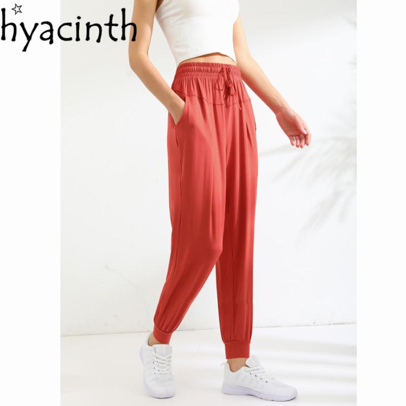 

Women's Pants & Capris 2022 Women Closed Bottom Sweatpants Solid Color Elastic Waist Harem Trousers With Pockets And Drawstring, Black;white