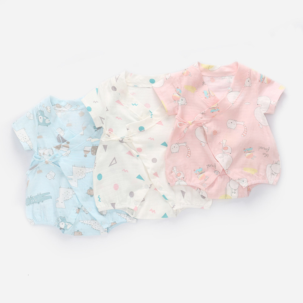 

Dancing butterfly children's clothes summer baby monk one year old born cotton piece, White