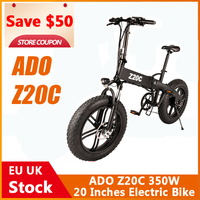 

ADO Z20C 350W Electric Bike 20 Inches Fat Tire Elec Bicycle Brushless Motor Folding Bikes 10Ah Lithium Ion Battery Bicicleta