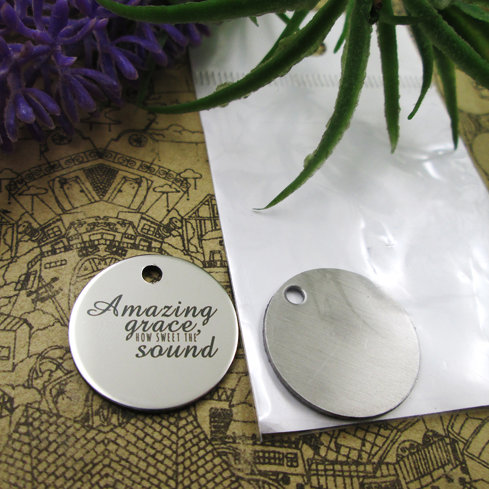 

40pcs--stainless steel charms"AMAZING GRACE,HOW SWEET THE SOUND" more style choosing DIY pendants fo necklace