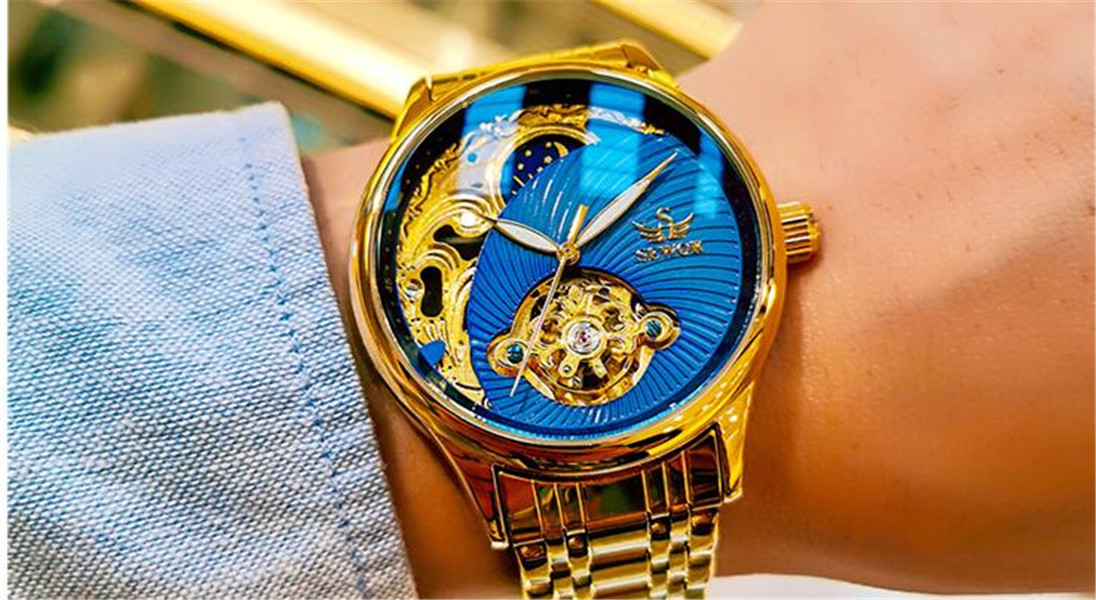 SEWOR mechanical watch Automatic movement watch Stainless steel men's casual fashion watch SEW09-2-image-661961420