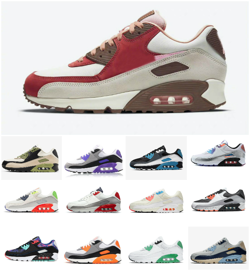

90 running shoes men women chaussures 90s NRG Bacon Camo UNC USA Volt Grape Solar Flare Cool Grey Dancefloor Green Supernova mens trainers O