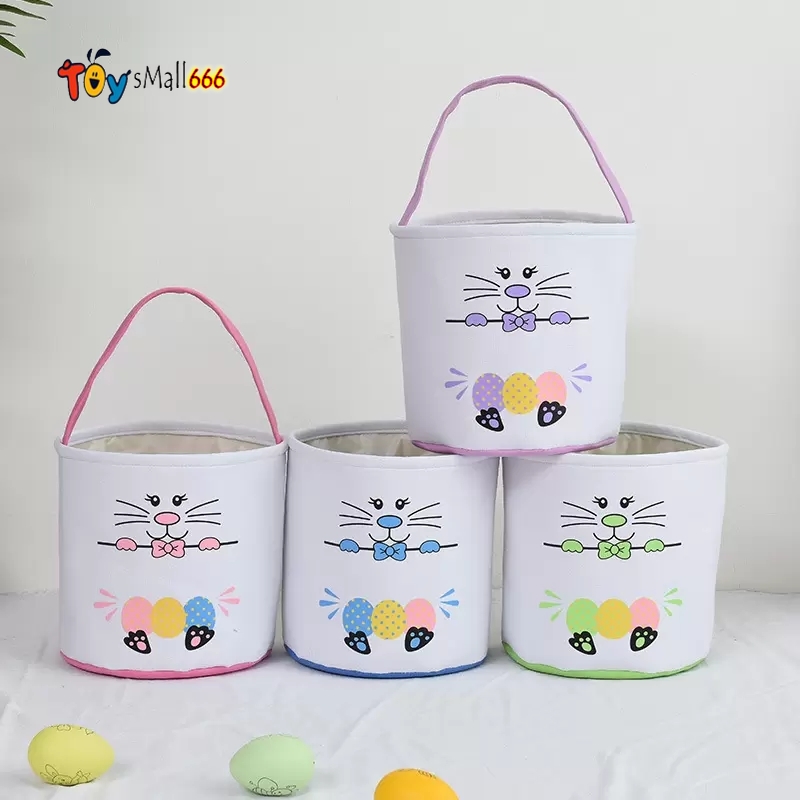 

DHL Festive Easter Basket Bucket Bunny Rabbit Ears Storage Handbag Basket Cute Gift Bags Portable