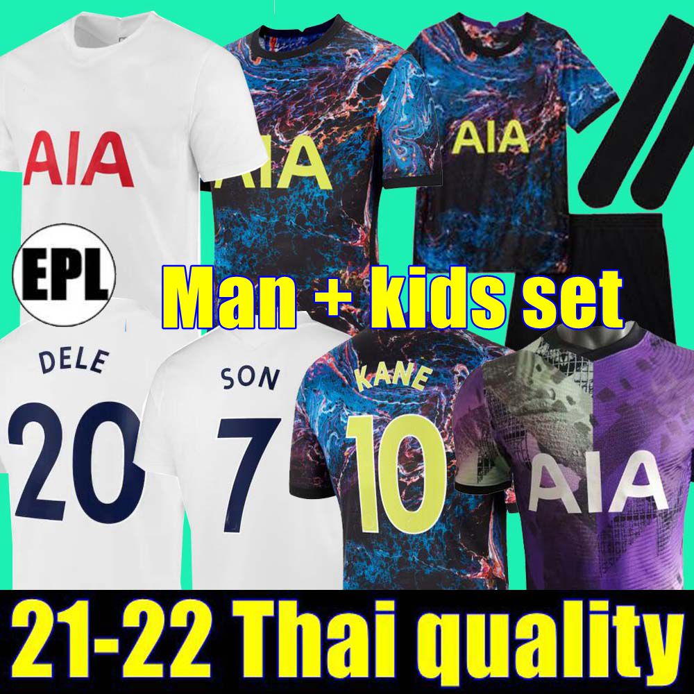 

Men + KIDS 21 22 KANE SON BERGWIJN NDOMBELE Soccer Jerseys 2021 2022 Tottenham DELE jersey Football shirt LO CELSO Morgan LUCAS HØjbjerg Loris ROMERO DIER REGUILON TOP, Away kids