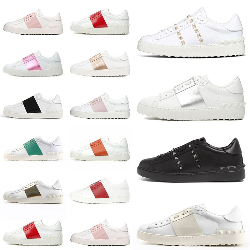 

High Quality Valentino Designer Dress Shoes For Mens Red Bottoms Loafers Big Size Us 12 Luxury Brand Spikes Black White Men Women Sports Sne