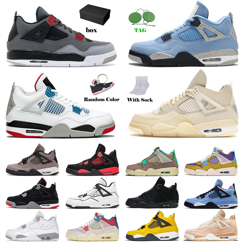 

Air Jorden 4 4s Retro Basketball Shoes Mens Jumpman Men Women Off Sail Infrared IV University Blue White Travis Scott Cactus Jack Black Cat
