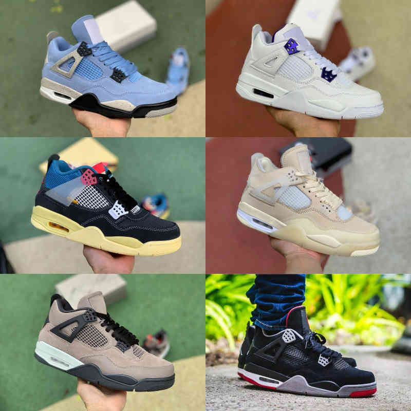 

High Quality 4 4s Basketball Shoes Men Women New Cream Sail The White Cement Oreo Bred Court Purple JORDÁN UNIVERSITY BLUE Black Cat Air TAUPE HAZE Sports Sneakers F56