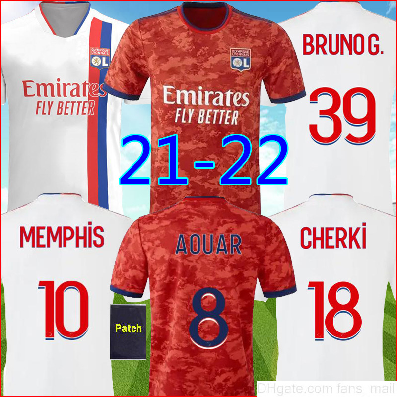 

21 22 Maillot de foot Lyon Soccer Jerseys CHERKI MEMPHIS 2021 2022 Olympique Lyonnais .PAQUETA OL AOUAR TOKO EKAMBI Football Shirts BRUNO G, Black;yellow