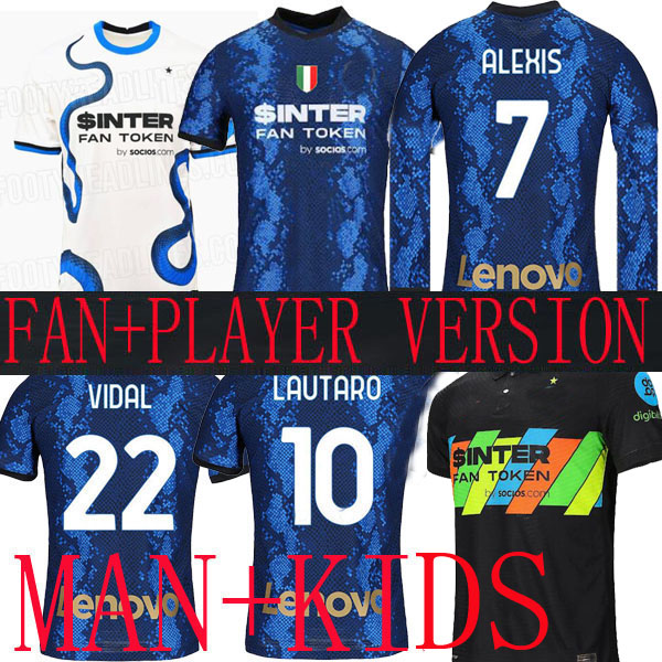 

21 22 Inter LAUTARO ERIKSEN THIRD Milan Player version soccer jerseys kids away Vrij Hakimi ALEXIS Long Sleeve Maglietta da calcio 2021 jersey BLACK shirtS, Home player 2