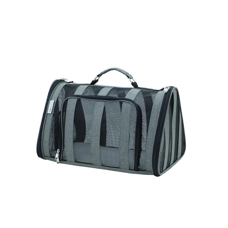

New trend full breathable transparent mesh portable dog carrier cat backpack portable folding outgoing pet bag