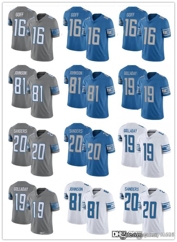 

DetroitLionsjersey Men Youth Women 20 Barry Sanders 19 Kenny Golladay 16 Jared Goff 81 Johnson Football Jerseys Blue whit, Color