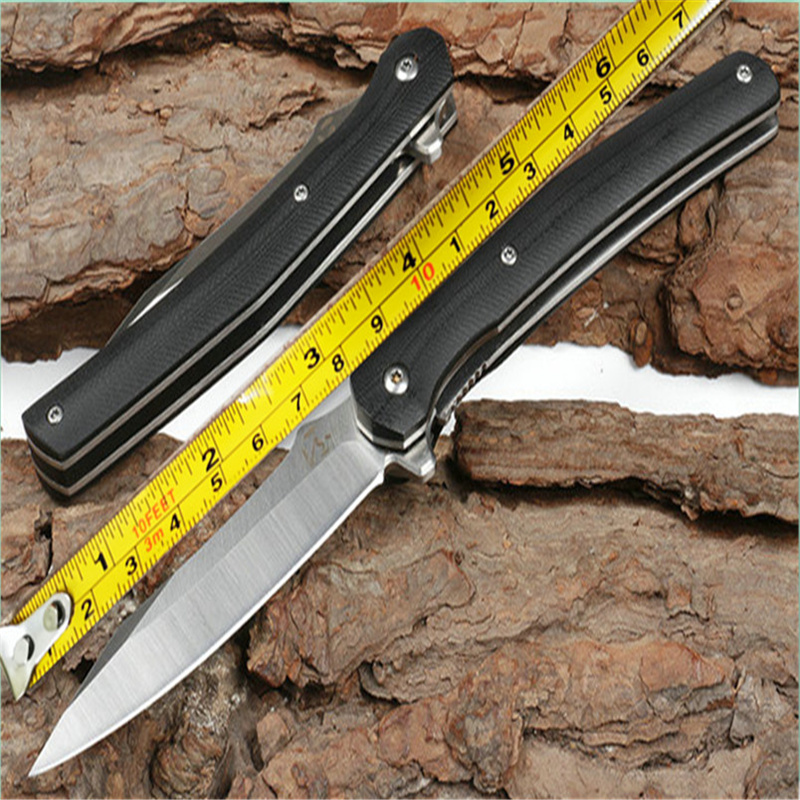 

Newer Holy Sword (G10) Black G10 On Both Sides High Hardness Handle Sharp Blade Hunting Camping Knife Folding Pocket Knife EDC Tool