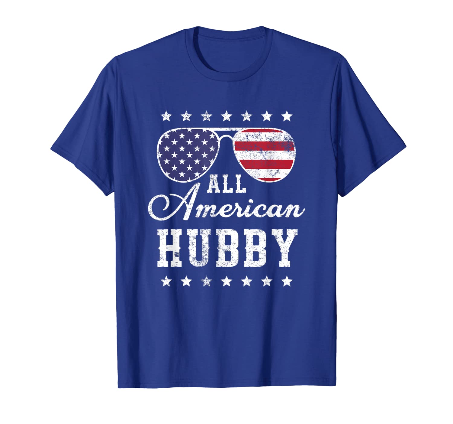 

All American Hubby 4th July T-shirt, White;black