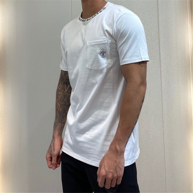 

Croxin popular logo Sanskrit cross short sleeve street hip hop T-shirt for men and women Movie couple SweatShirt, White;black