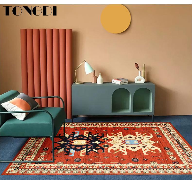 

Carpets TONGDI BOHO Carpet Anti-skid Modern Elegant Artistic Printing Mat Soft Rug Luxury Decor For Home Parlour LivingRoom Bedroom, 16
