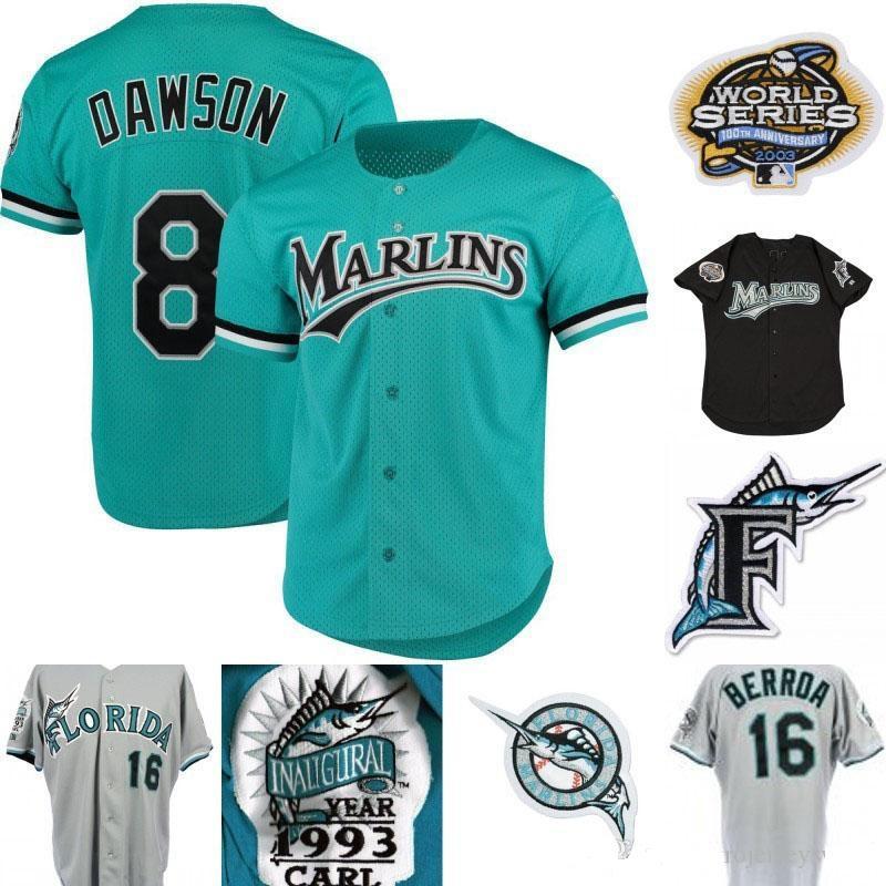 

Mens Marlins 8 Andre Dawson 3 Carl Everett 13 John Boles 16 Geronimo Berroa 31 Mike Piazza 35 Dontrelle Willis Retro Baseball Jerseys, Blue;black
