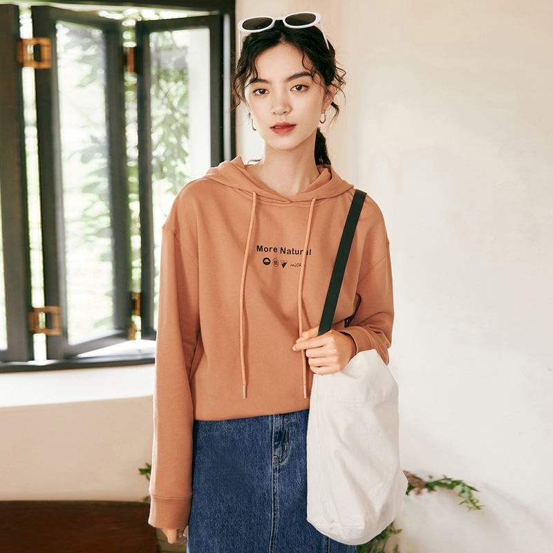 

Yfl 2021 autumn new loose Korean design hooded sweater for women 1c7902261, Black