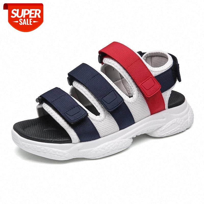 

2020 New Arrival Men Youth Casual Sandals Mens Rubber Summer Shoes Men Flats Beach Sneakers Footwear Fashion Roman Sandals #V72A, Black