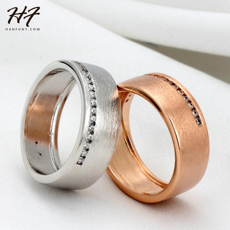 

Cluster Rings Top Quality Fashion Design Wire Drawing Process Rose Gold Color Lover's Ring Austrian Crystal Full Sizes Sale R378 R379, Golden;silver
