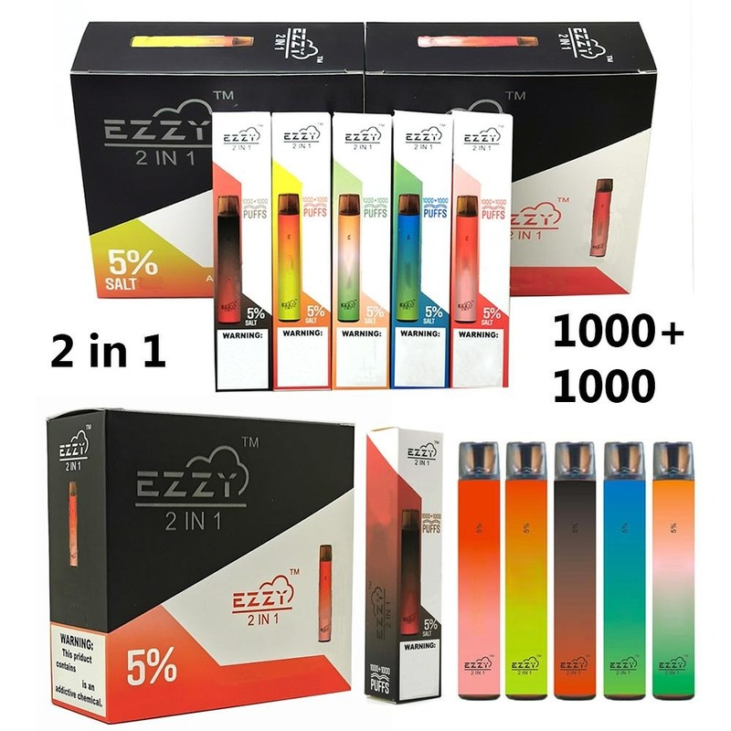

Ezzy 2 in 1 Disposable Vape 2000 Puffs E Cigarette kits Device 6.5ml 2 Vaping Experience With One Pen 5 Combination Bars