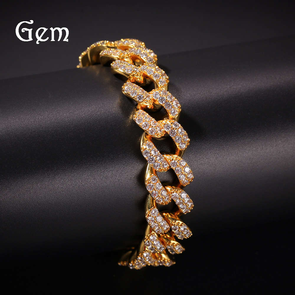 

Hip hop Bracelet men's Micro zircon diamond Cuba Bracelet