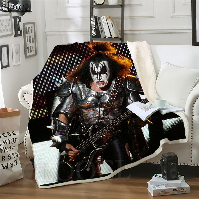 

CLOOCL Hot Metal Rock Kiss Band 3D Print Harajuku Air Conditioning Blanket Teens Bedding Throw Blankets Plush Quilt